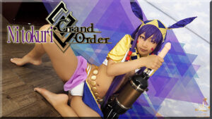 【ニトクリス】褐色ファラオ尼トクリス、金ピカ衣装M字開脚でディルドマシンオマ●コ高速ズボ!痙攣絶頂連発アヘ顔潮吹きまくり♥