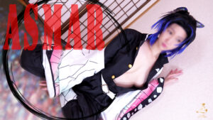 【胡蝶しのぶ】胡蝶しのぶコスASMR指オナ!パイパンまんこグチュグチュ掻き回し潮吹き絶頂連発♥