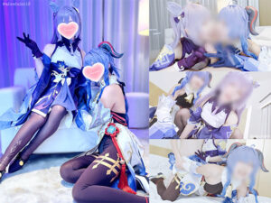 【刻晴・甘雨】甘雨爆乳オマンコ刻晴タイツマン交互生挿入中出し絶頂!潮吹き痙攣後手コキ搾精顔射ドロドロ