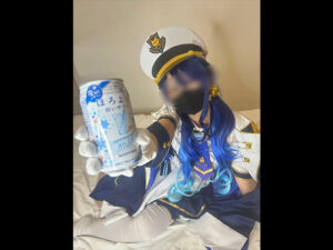 【天宮こころ】天宮こころ軍服メイドレイヤーと冬コミ後ホテル酔っぱらいオフパコ!黒パンツずらしパイパンまんこ騎乗位生ハメ中出し精液搾取絶頂