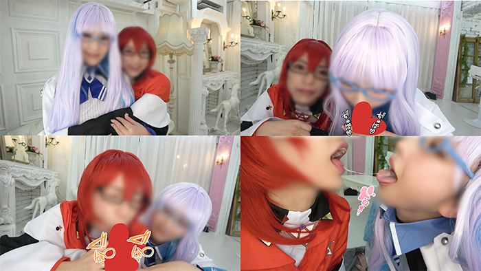 【アンジュ・カトリーナ・リゼ・ヘルエスタ】リゼ・アンジュニジさんじコスW爆乳3P... サンプル画像1