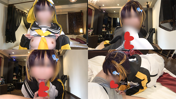 【ペトラ_グリン】ペトラの萌え袖シコシコ手コキで即勃起!喉奥フェラからパイパンマ... サンプル画像1