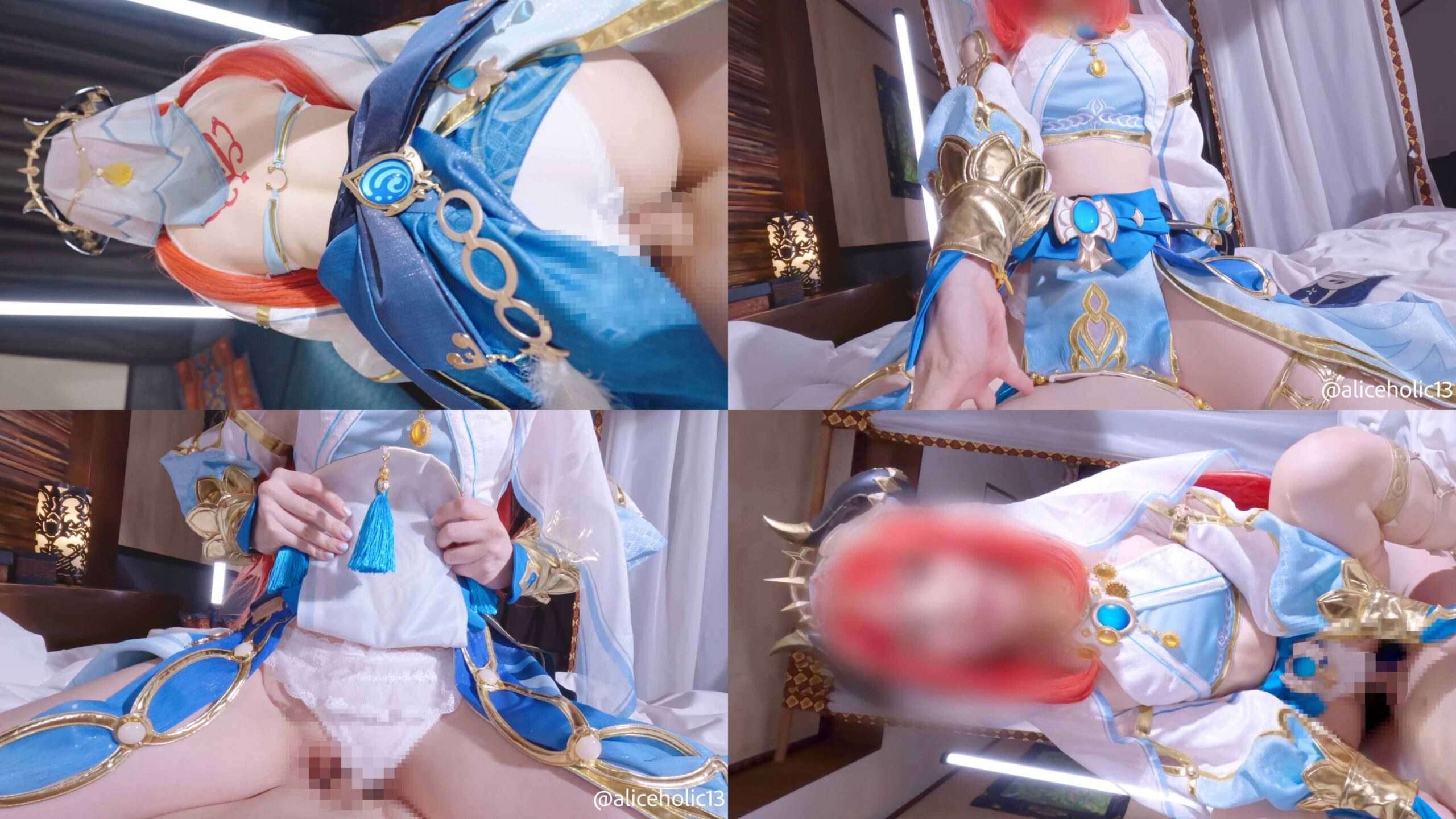 【ニィロウ】ニィロウ衣装パツパツ乳首透け常識改変!パイパン騎乗位生ハメ精液絞り&... サンプル画像3