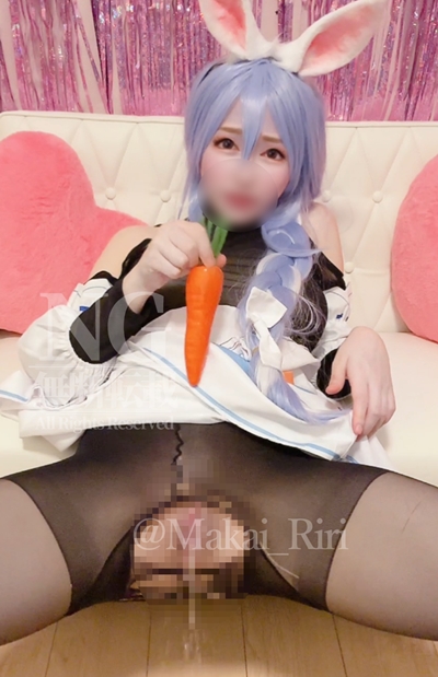 【ぺこらマミー】ぺこらマミーコスレイヤー、ニンジンでマ●コアナル二穴ズブリ!産卵... サンプル画像3
