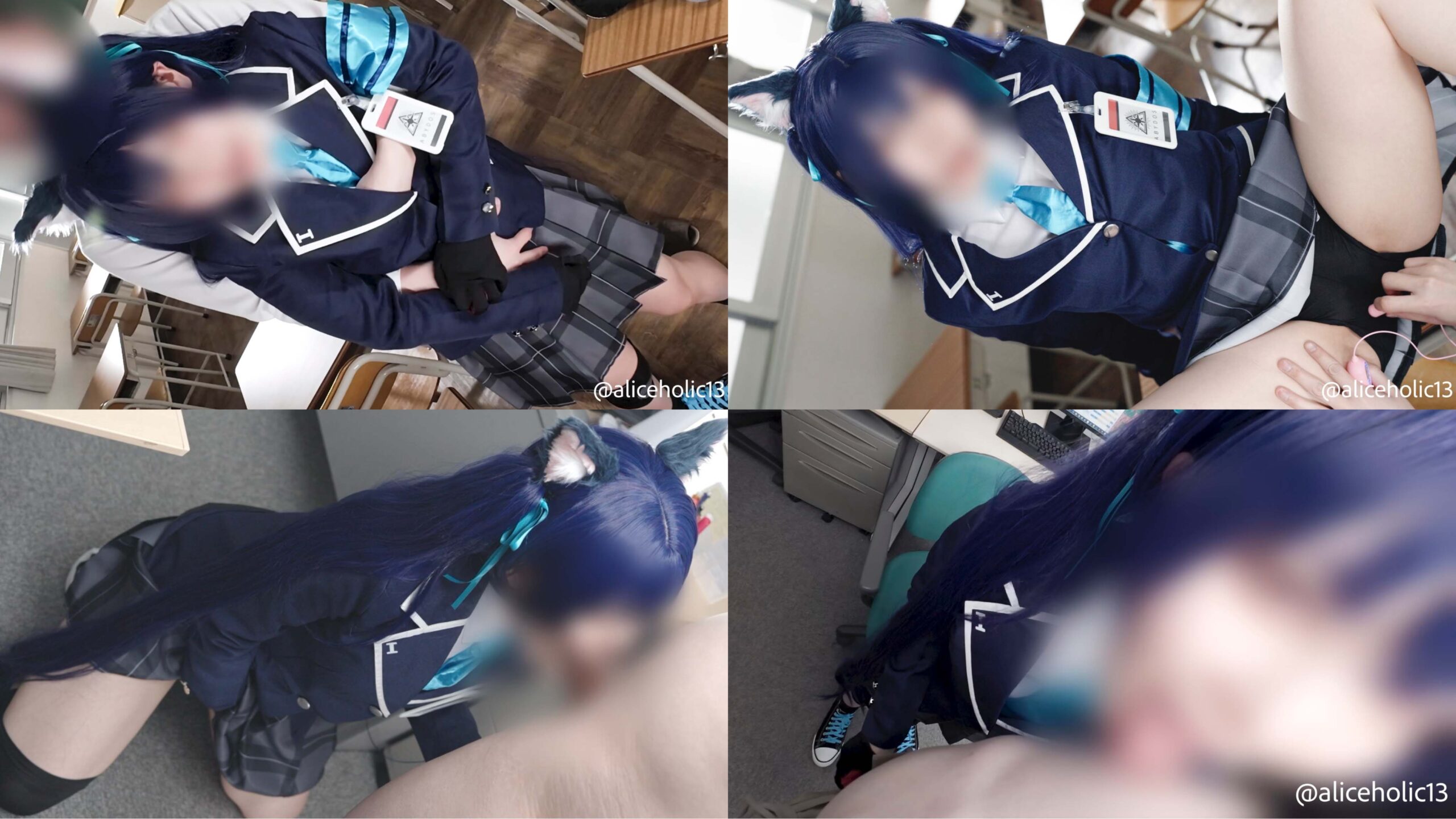 【黒見セリカ】ブルアカセリカSEX盗撮動画で脅迫犯し!パンツ越しポルチオ指グリグ... サンプル画像1