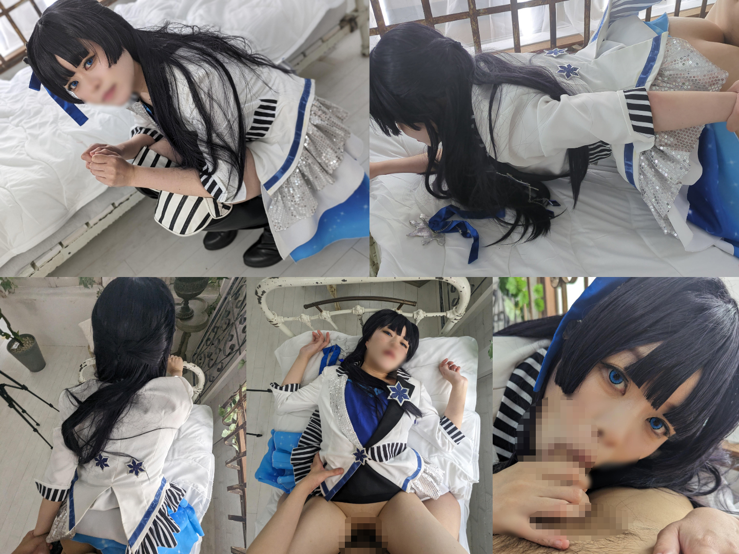 【最上静香】最上静香ピンク青衣装で47分喉奥イラマよだれダラダラ!着衣生ハメオマ... サンプル画像2