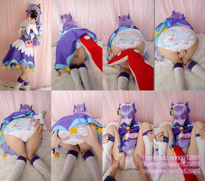 【キュアセレーネ】セレーネコス美女のグチョ濡れ陰毛マンコに生チンポ騎乗位ズボズボ... サンプル画像1