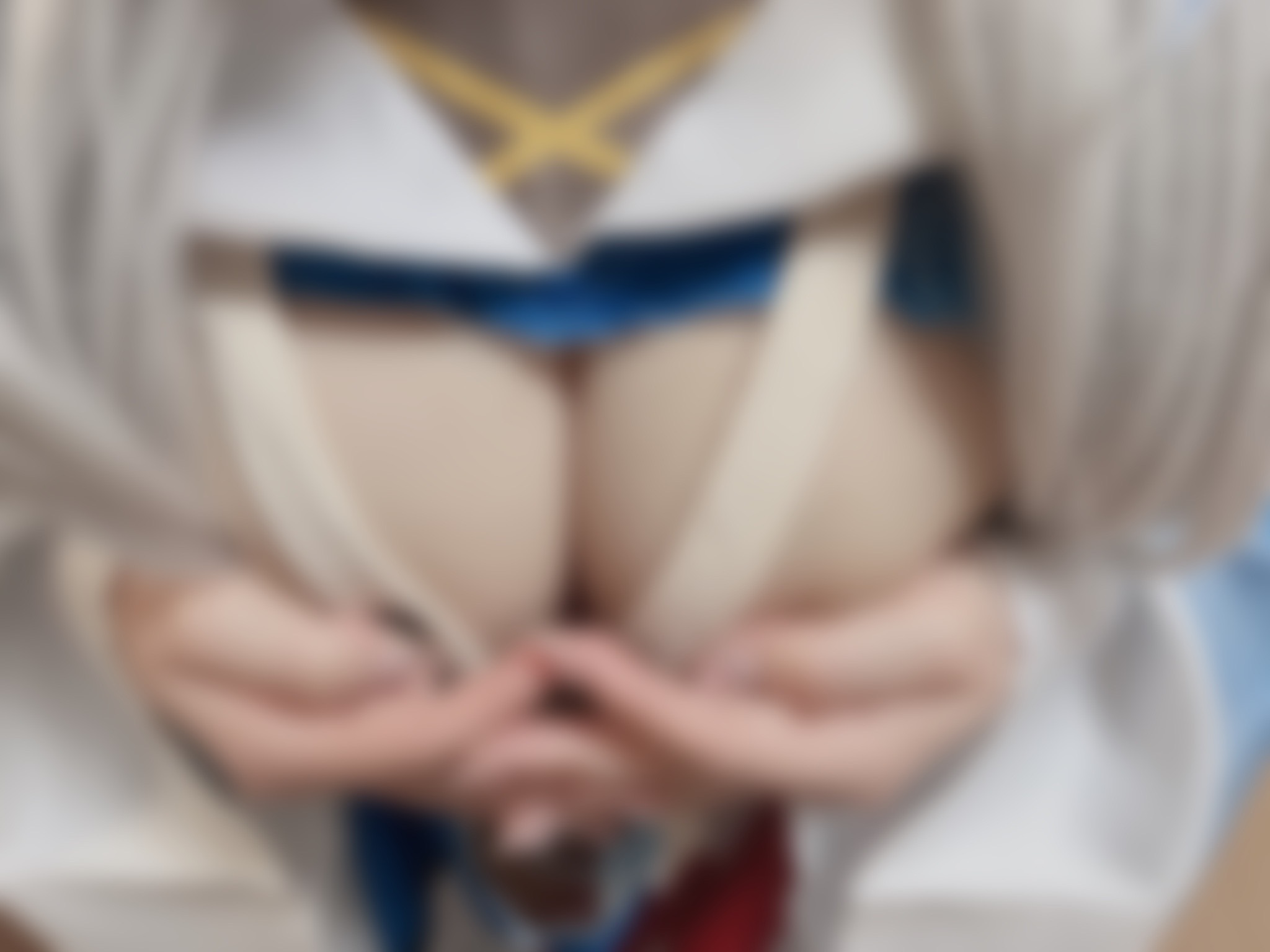 【がうる・ぐら】ぐらちゃんスカート潜入ノーパンパイパンまんこ指クチュ悪戯潮吹き!... サンプル画像1