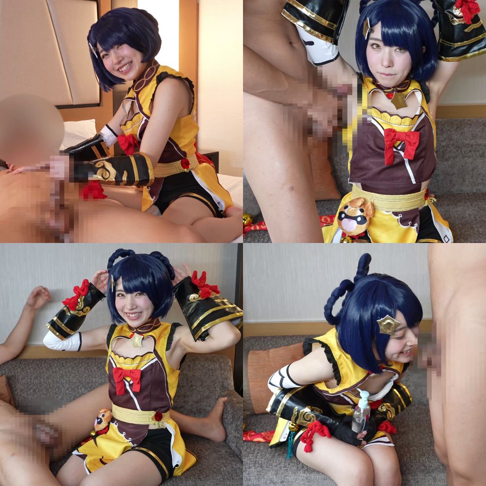 【香菱】香菱コスM字おしっこ大量噴射ガン見!脇ヌルコキ&ちっぱい授乳手コキで白濁... サンプル画像2