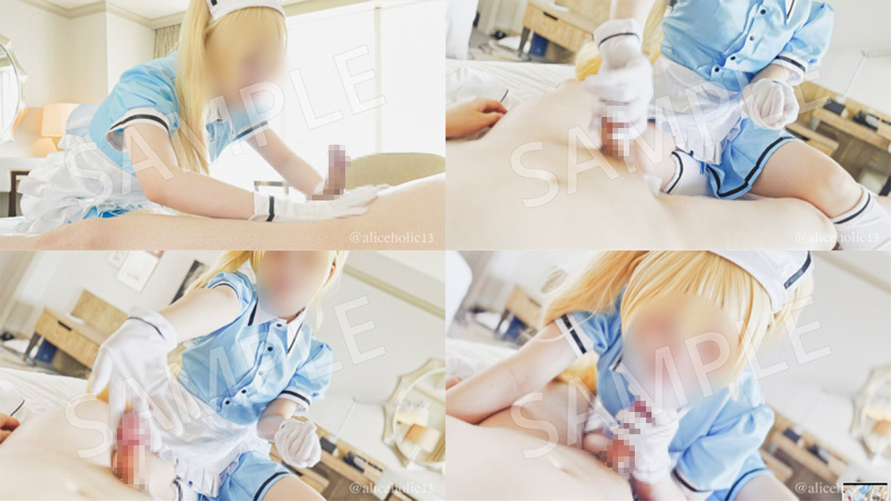 【日向夏帆】日向夏帆メイド服ドS言葉責め!ローション手袋四つん這い手コキで特濃ザ... サンプル画像1