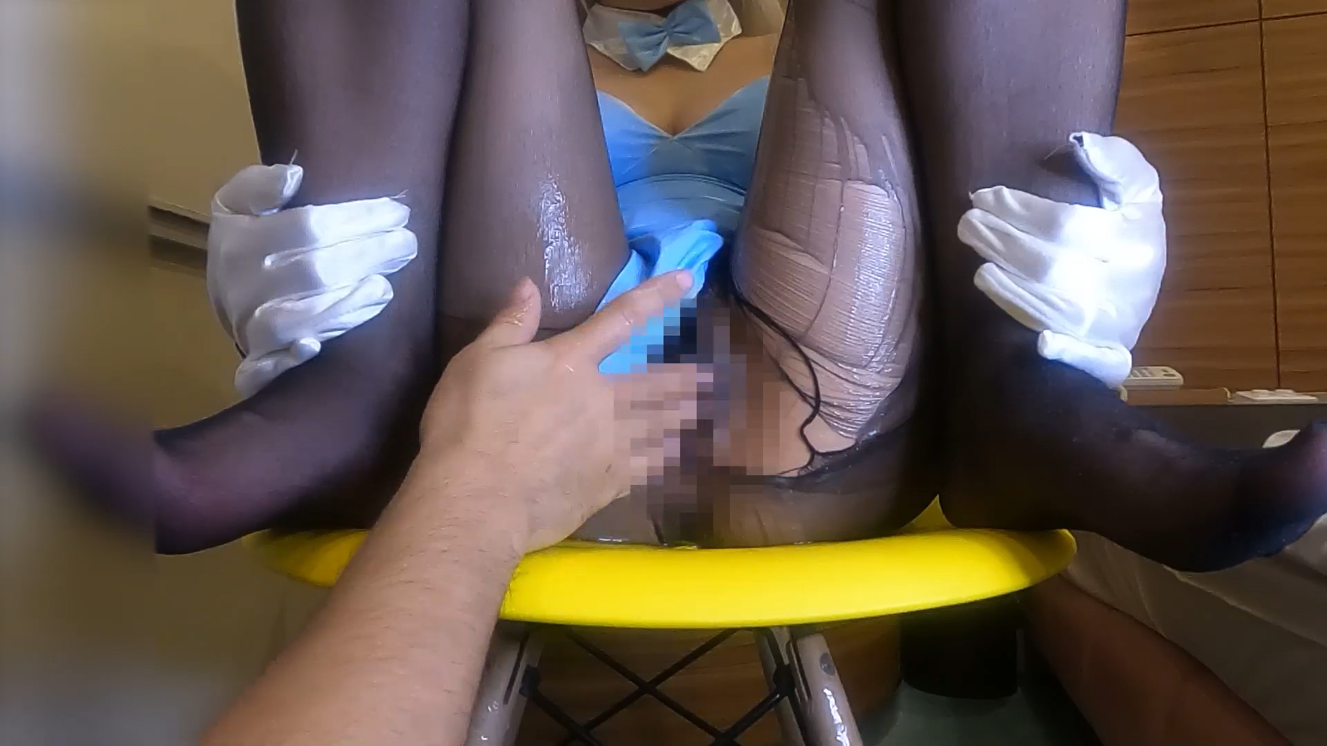 【一之瀬アスナ】バニーアスナ巨乳パイズリ鉄棒チンポ!黒タイツ股裂き生挿入着衣ピス... サンプル画像1