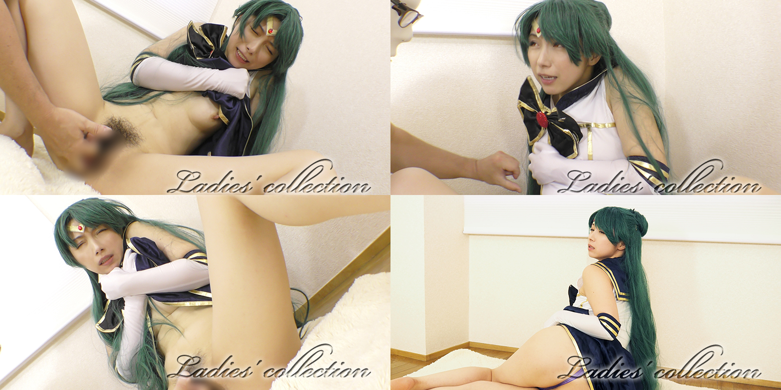 【セーラープルート】ベランダ露出セーラープルート剛毛オマンコ指掻き回し潮吹き噴射... サンプル画像2