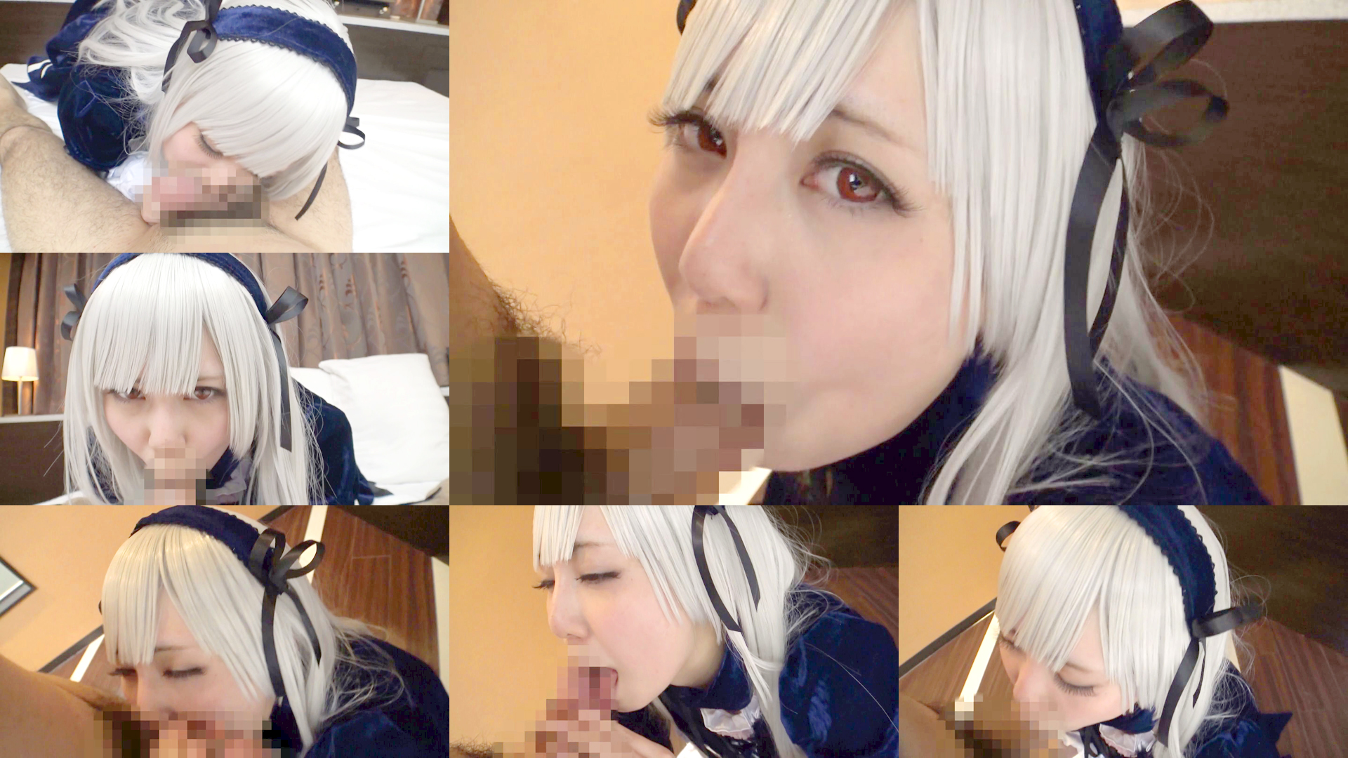 【水銀燈】水銀燈ゴスロリでパイパンマンコ指挿れローター絶頂潮吹き!勃起チンポ手コ... サンプル画像2