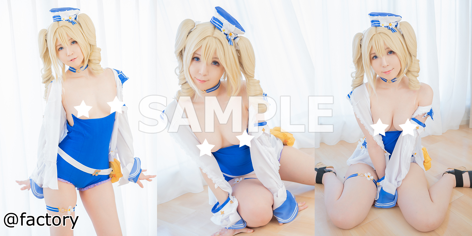 【バーバラ】水着バーバラはだけプニおっぱい丸出しパイパンまんこ電マ直撃!失禁潮吹... サンプル画像2