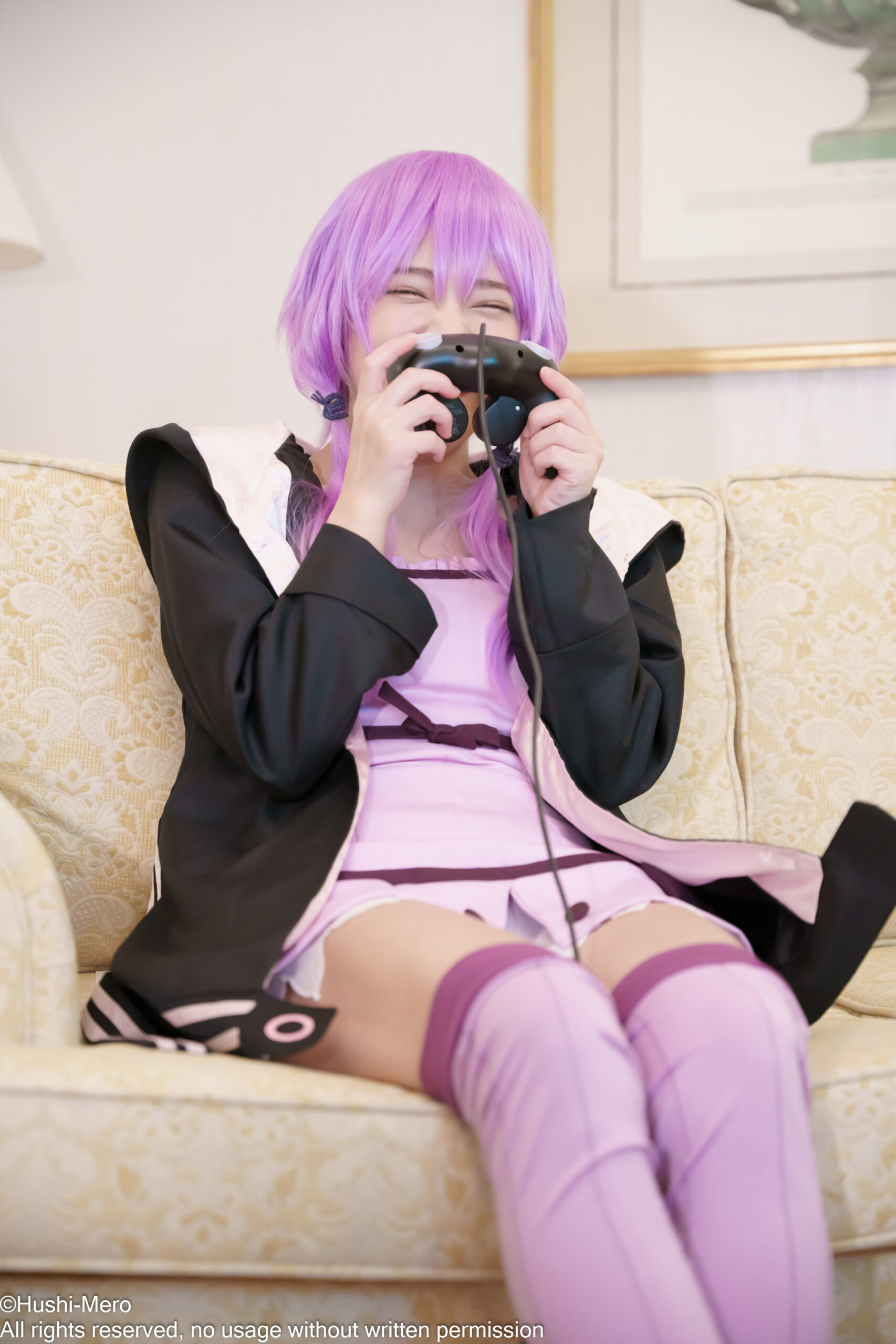 【結月ゆかり】ゆかりの爆乳スリスリでゲーム中マスター勃起誘発!亀頭コリコリ手コキ... サンプル画像4