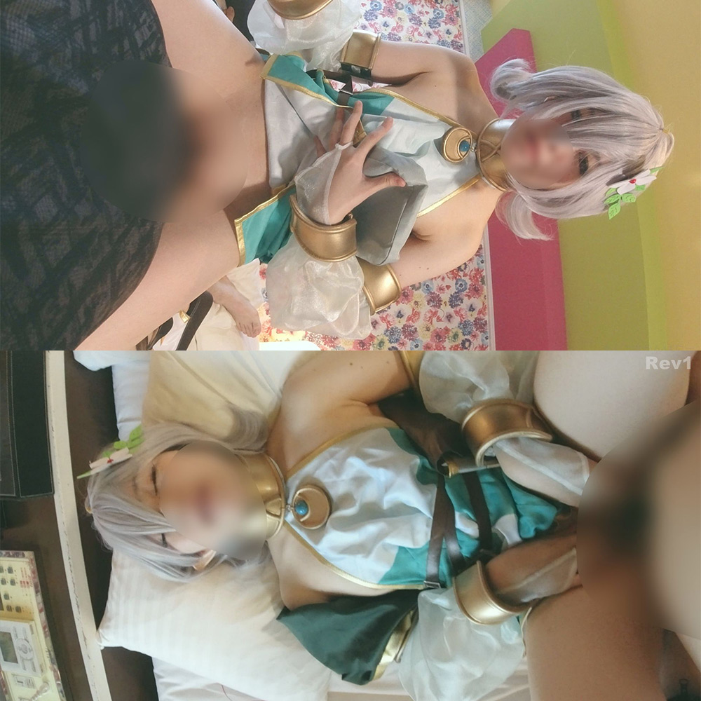 【コッコロ】コッコロ巫女装でちっぱい震わせパイパンオマ●コ掻き回し潮吹きオナニー... サンプル画像3