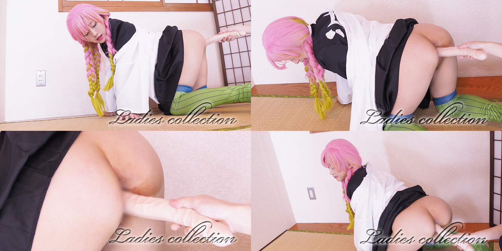 【甘露寺蜜璃】爆乳甘露寺蜜璃隊服パツパツ乳首透けディルドグリグリ焦らし悶絶!汁ダ... サンプル画像3