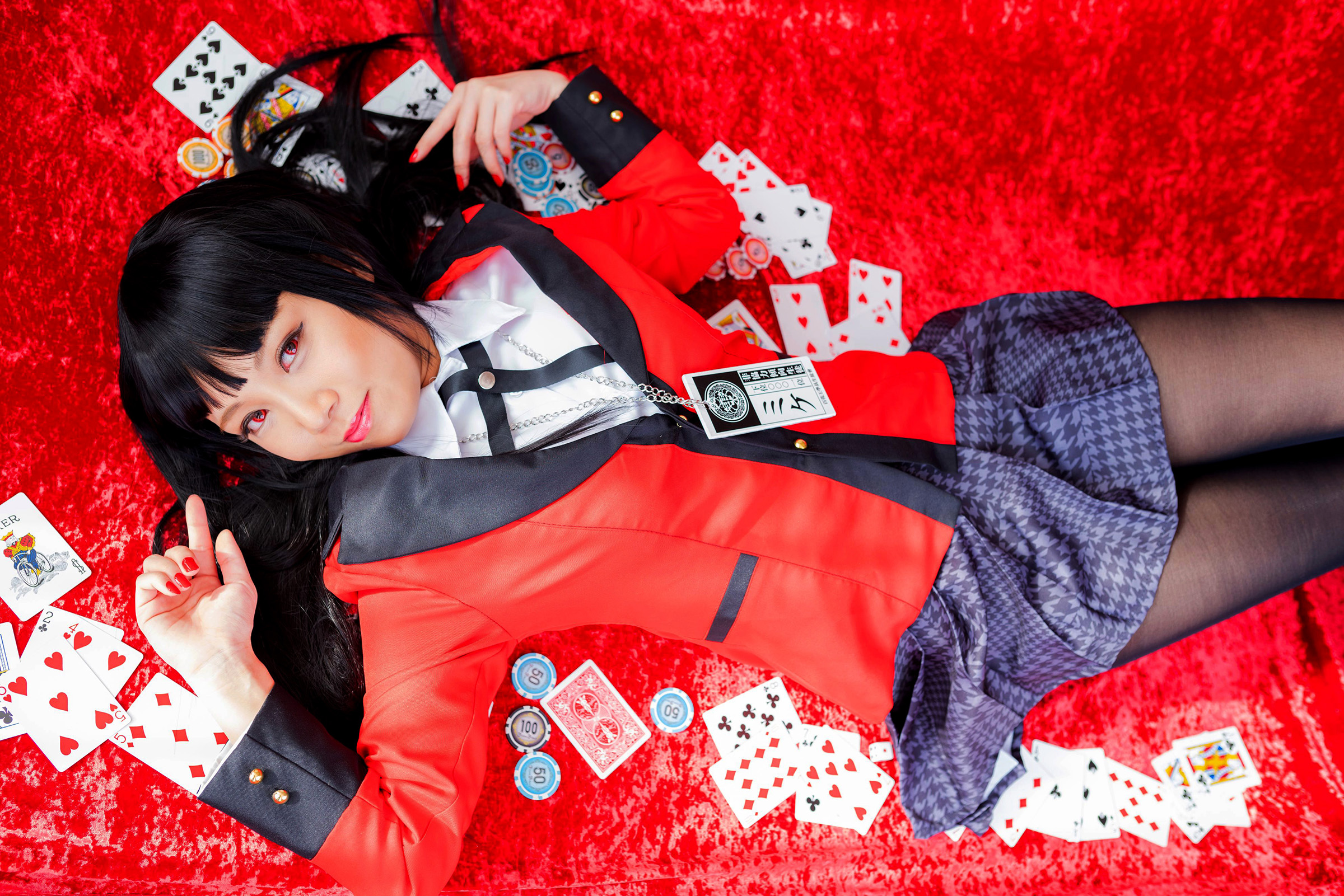 【蛇喰夢子】蛇喰夢子コス着衣痴女が男押し倒し!跨がり乳首カリカリ手コキ汁まみれ騎... サンプル画像1