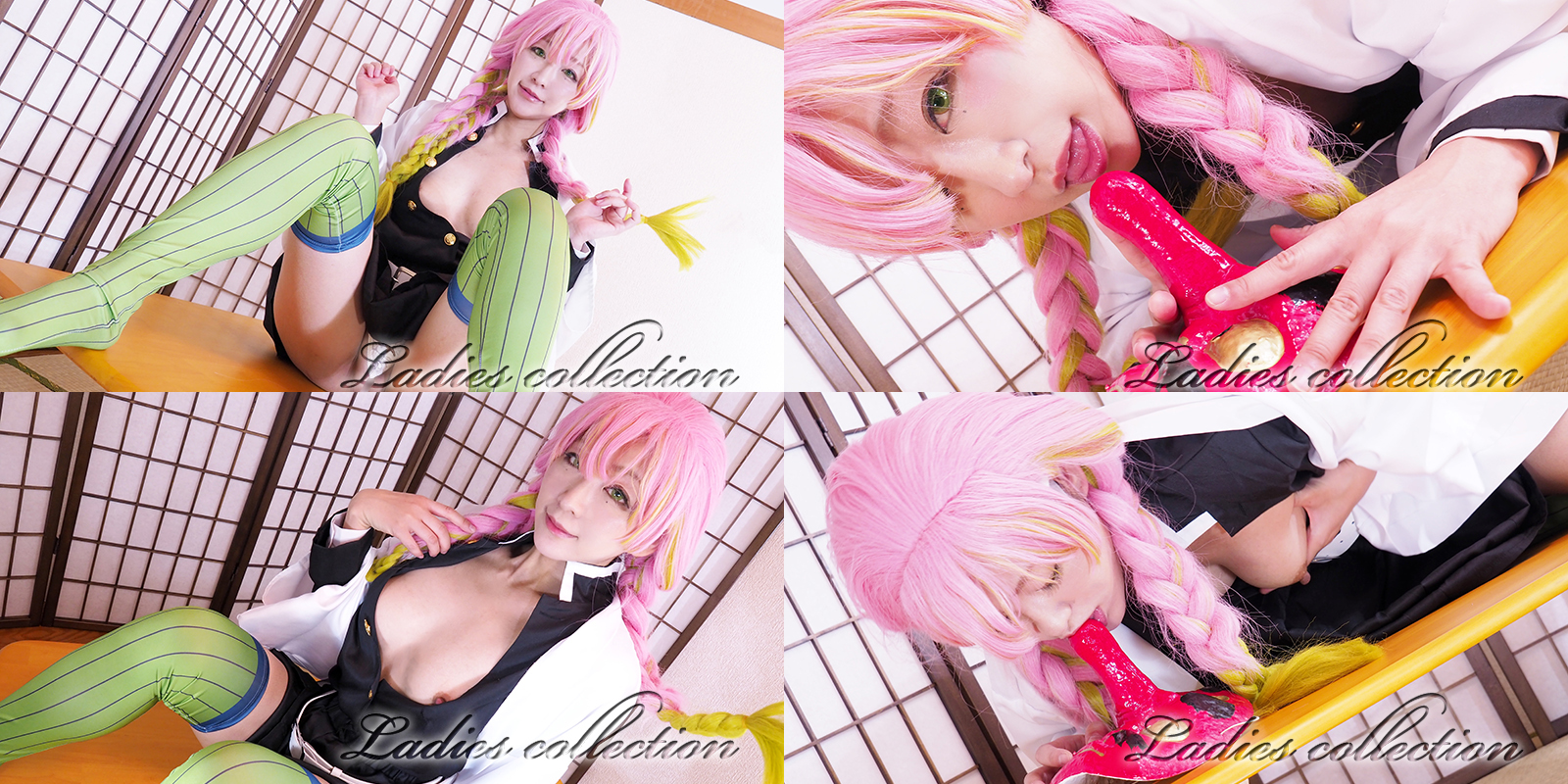 【甘露寺蜜璃】恋柱蜜璃の天狗鼻マンコ挿入で痙攣絶頂!爆乳揺れアナル指ほじ2穴潮吹... サンプル画像1