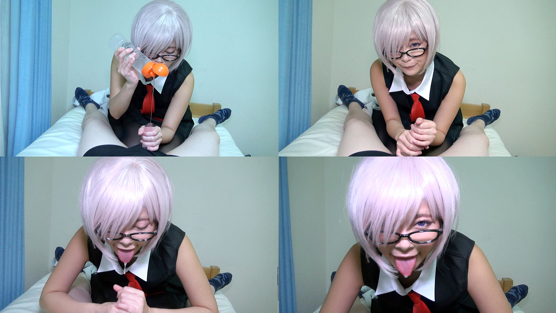 【マシュ・キリエライト】ドSマシュ紫目妖艶笑みFate衣装乳首透け言葉責め!バキ... サンプル画像2