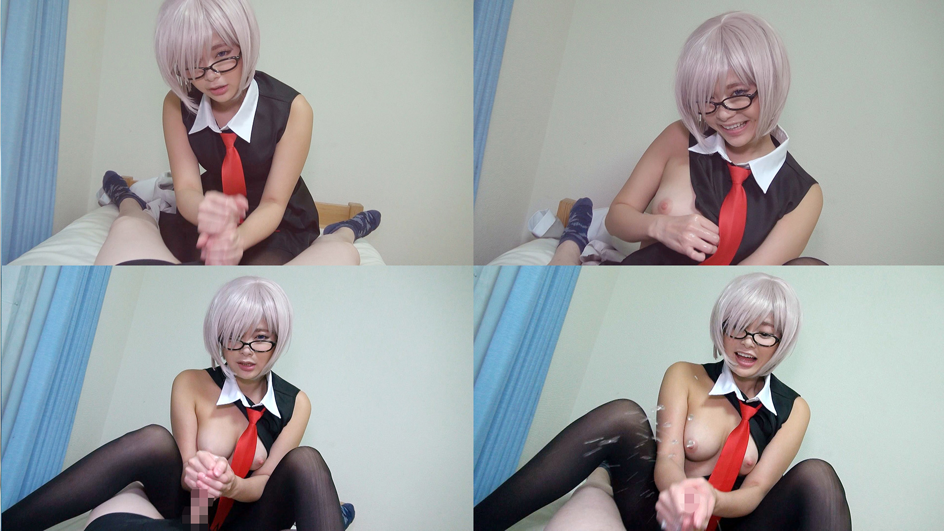 【マシュ・キリエライト】ドSマシュ紫目妖艶笑みFate衣装乳首透け言葉責め!バキ... サンプル画像3