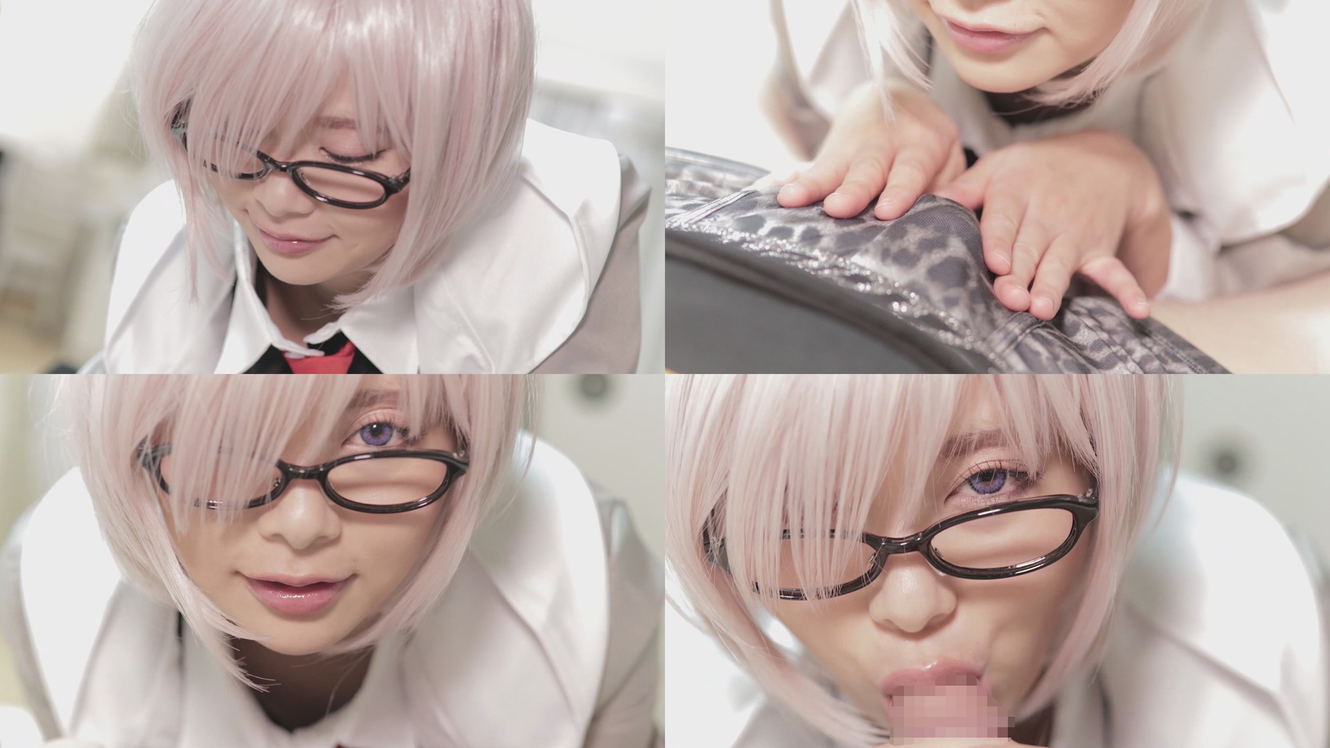 【マシュ・キリエライト】マシュのパンツ越しチンポ撫で誘惑!唾液糸引くバキュームフ... サンプル画像1