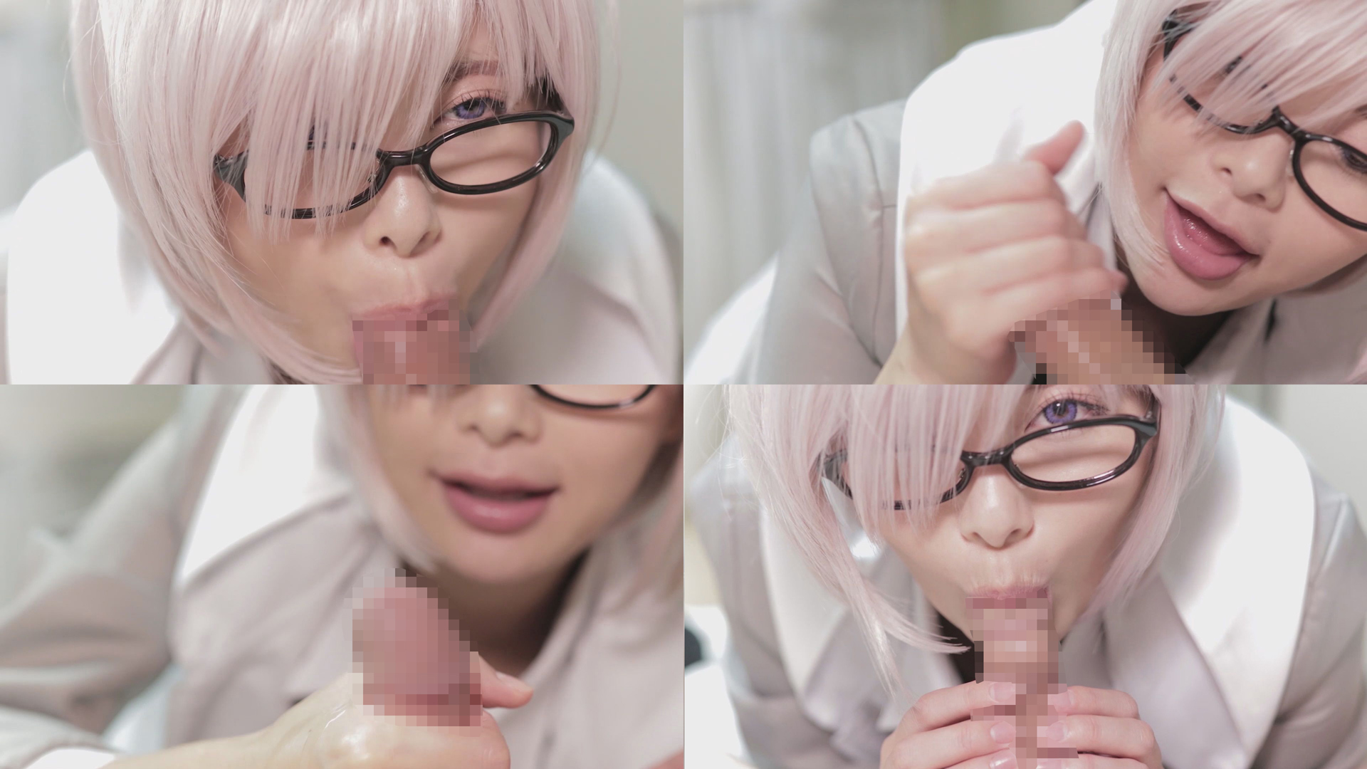 【マシュ・キリエライト】マシュのパンツ越しチンポ撫で誘惑!唾液糸引くバキュームフ... サンプル画像3