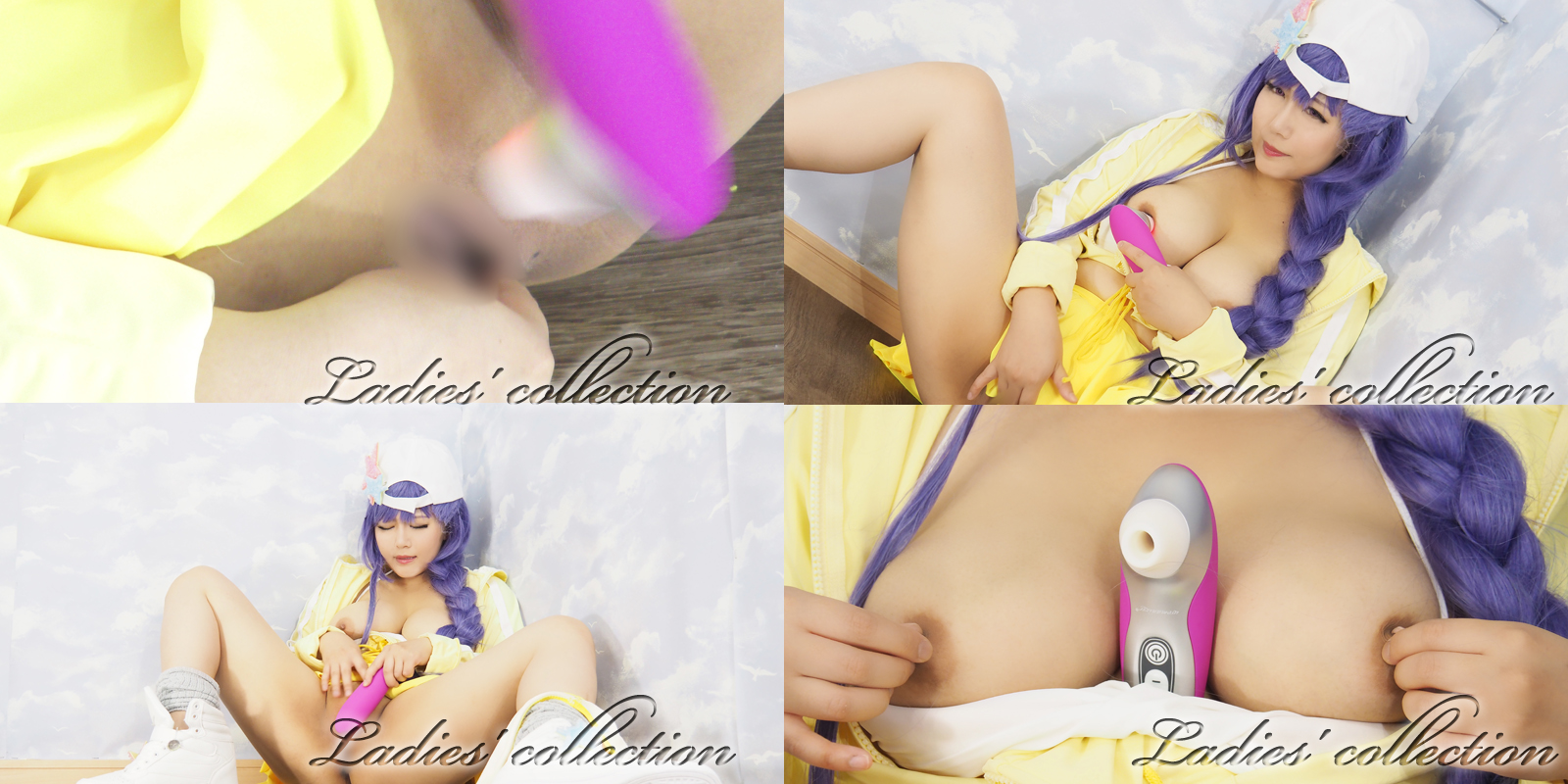 【BB】水着BBのHカップ乳首&パイパンクリをウーマナイザー吸引で潮吹きアヘイキ... サンプル画像2