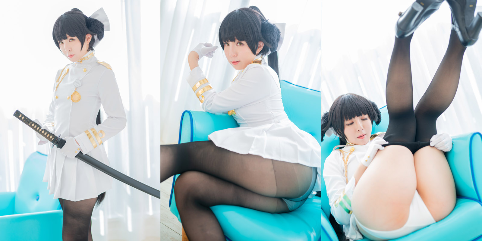 【高雄(アズールレーン)】アズールレーン高雄黒タイツ破壊でバイブ挿入潮吹き痙攣絶... サンプル画像1