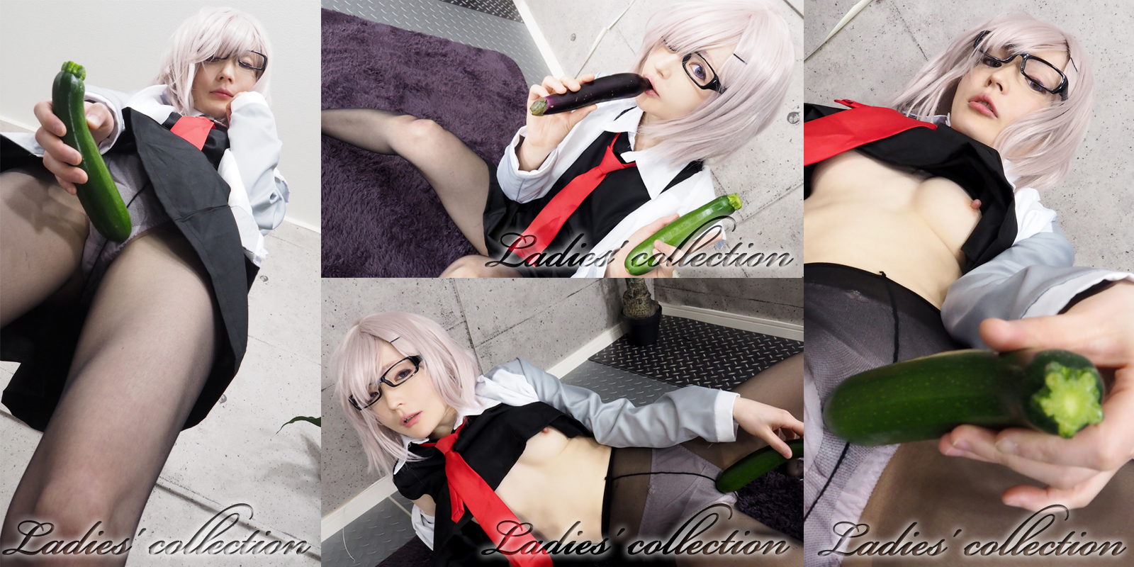 【マシュ・キリエライト】Fateマシュのパイパンまんこにキュウリズブリ!腰ビクン... サンプル画像1