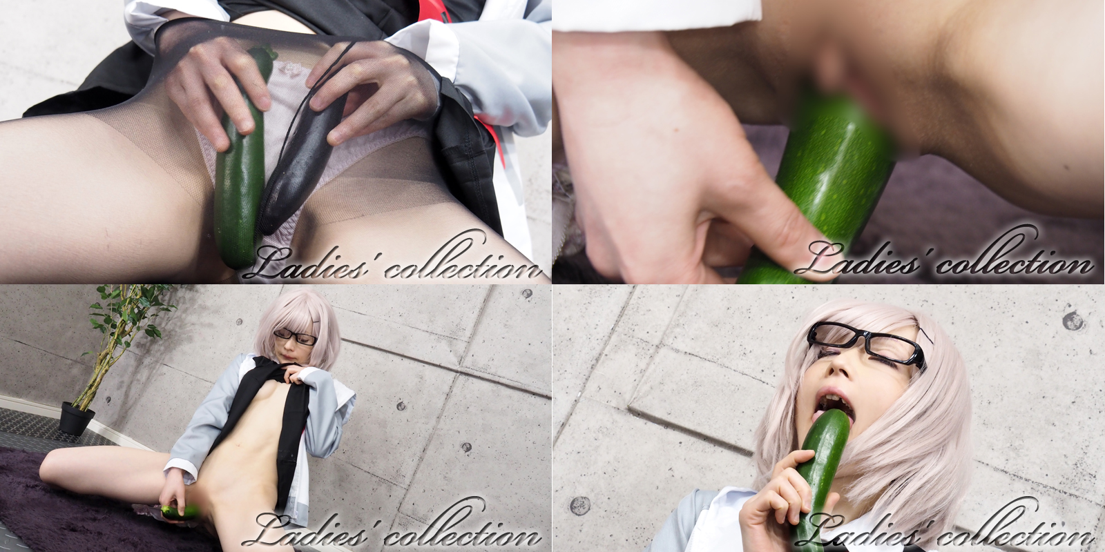 【マシュ・キリエライト】Fateマシュのパイパンまんこにキュウリズブリ!腰ビクン... サンプル画像2