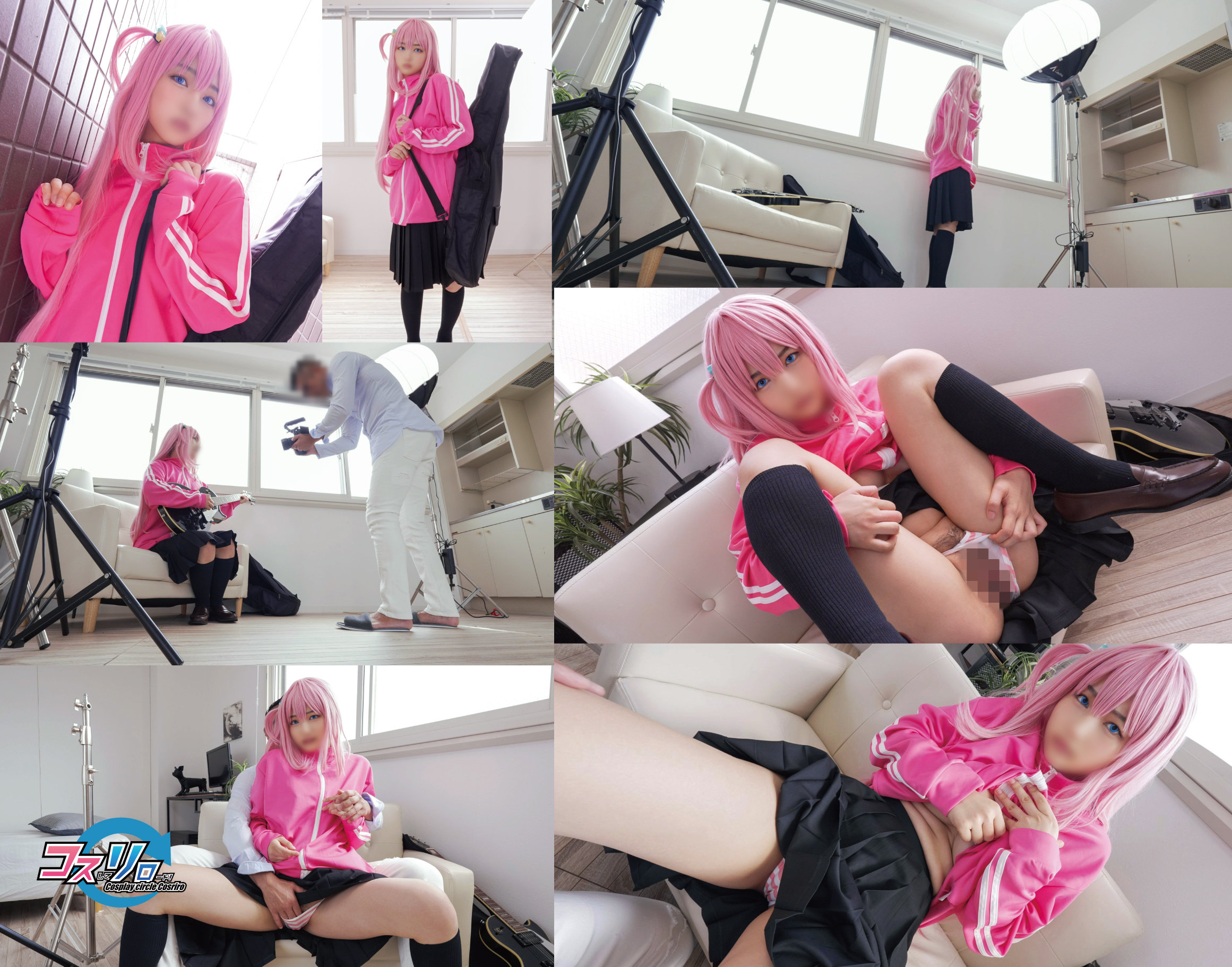 【後藤ひとり】後藤ひとりコス束縛女子大生、撮影会でパイパン処女破りハメ撮り!親電... サンプル画像1