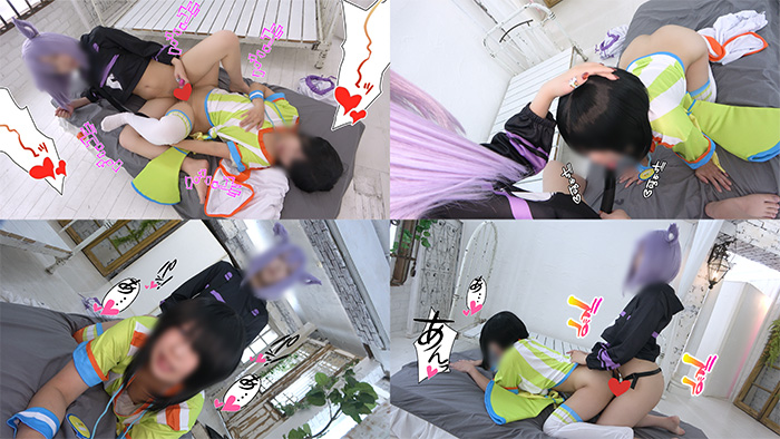 【大空スバル・猫又おかゆ】おかゆがスバルをレズ地獄!パイパンマンコ指ほじクチュ潮... サンプル画像2