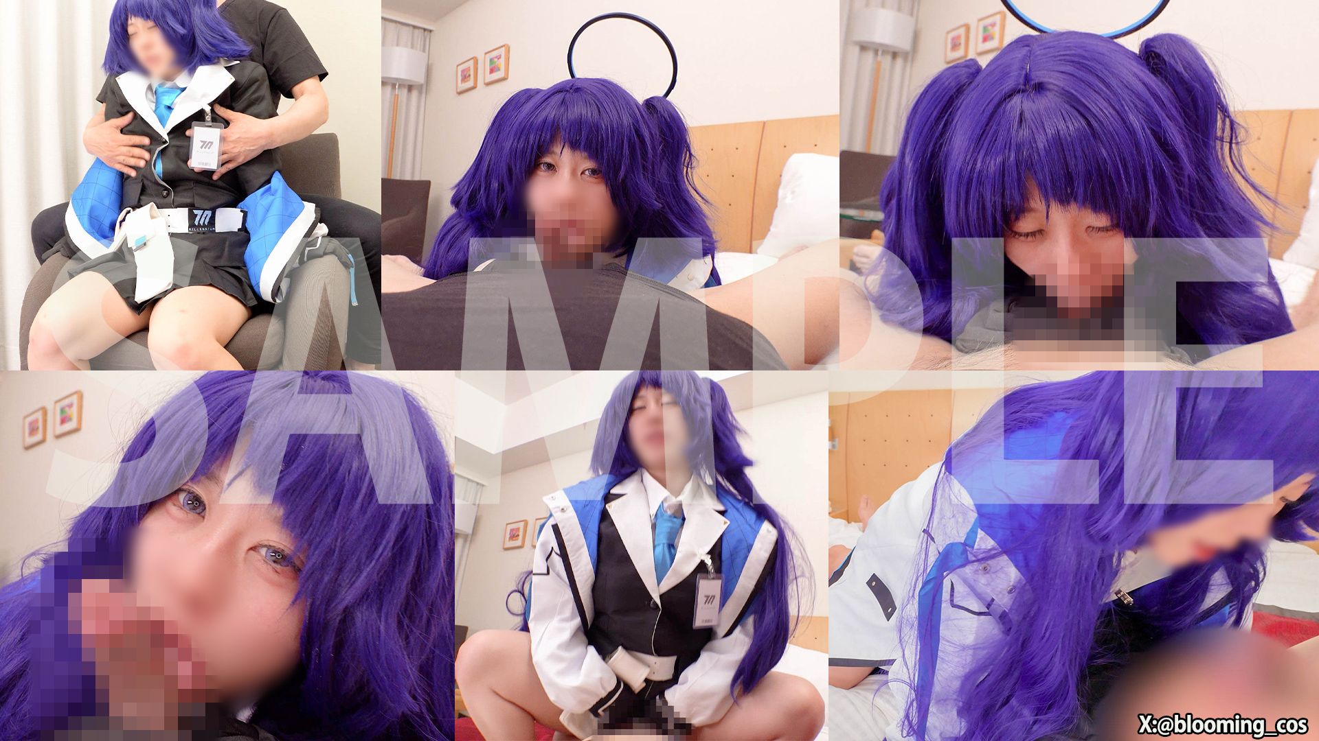 【早瀬ユウカ】ブルアカユウカコスロリ爆乳眼鏡っ子が射精管理フェラパイズリ!グチョ... サンプル画像2