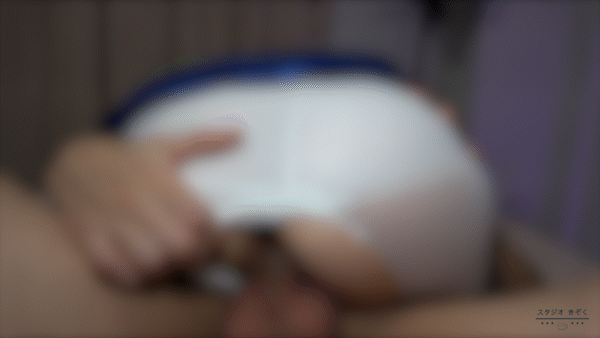 【橘ヒカリ】ブルアカヒカリのエロクイズ正解で白タイツビリビリ破壊、白パンツずらし... サンプル画像1